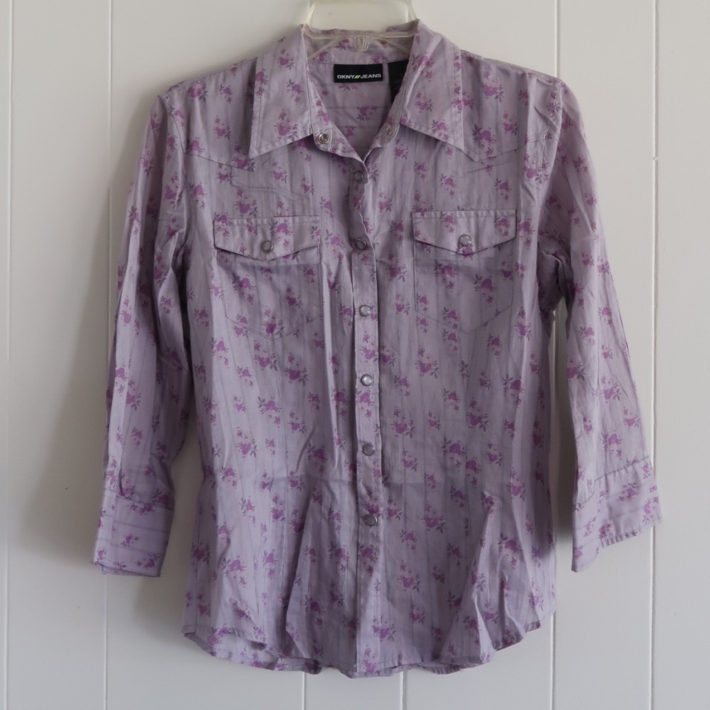 DKNY button up blouse